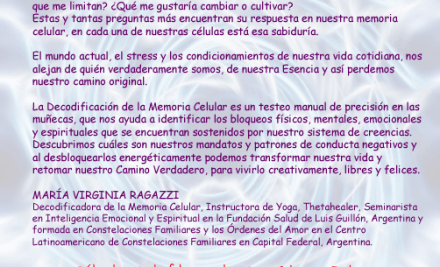 Taller de Decodificacion de la Memoria Celular – Las Cañitas