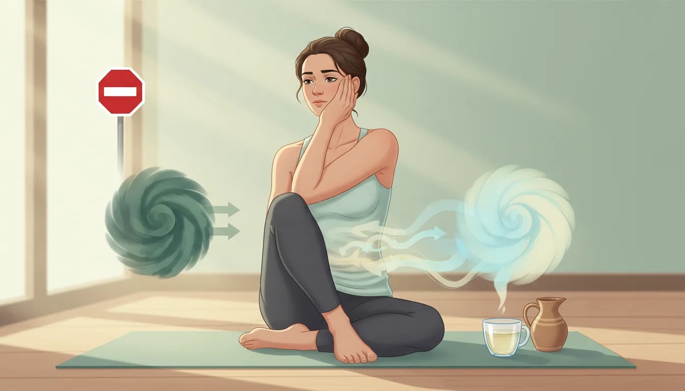 Yoga en Laghu Shankha Prakshalana: practicar con atención al tránsito intestinal y detenerse si no hay mejoría