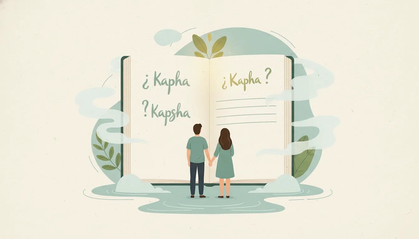 Cuaderno con preguntas de reflexión para una reacción Kapha: amor consciente, crecimiento y límites claros