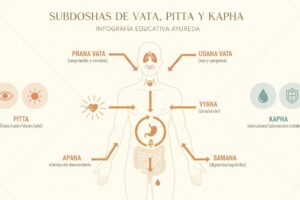 Subdoshas en Ayurveda: qué son, funciones y señales de desequilibrio